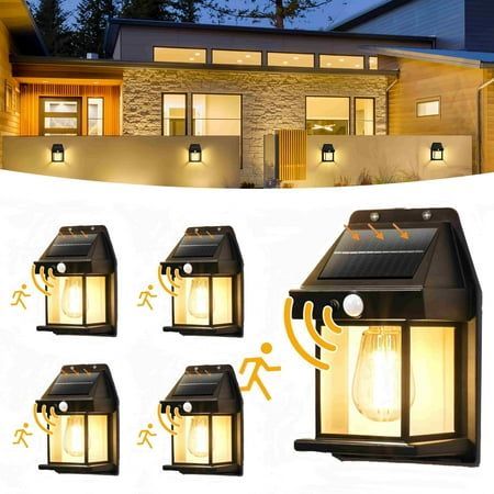 SolarGlow™ Outdoor Solar Wall Light – Waterproof Motion Sensor LED Fence Lamp