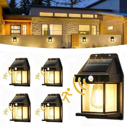 SolarGlow™ Outdoor Solar Wall Light – Waterproof Motion Sensor LED Fence Lamp