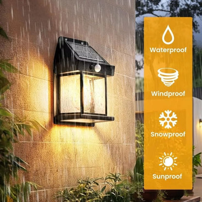 SolarGlow™ Outdoor Solar Wall Light – Waterproof Motion Sensor LED Fence Lamp