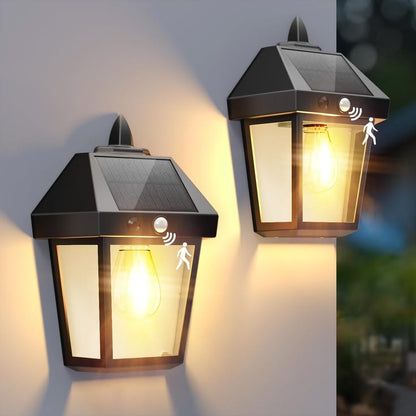 SolarGlow™ Outdoor Solar Wall Light – Waterproof Motion Sensor LED Fence Lamp