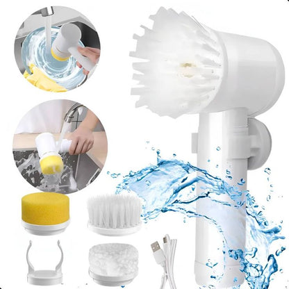 USB Charging 5 in 1 Magic Brush | Rechargeable Multi Function Hand Held Magic Brush | Kitchen Cleaning Brush | Kitchen Cleaner Brush