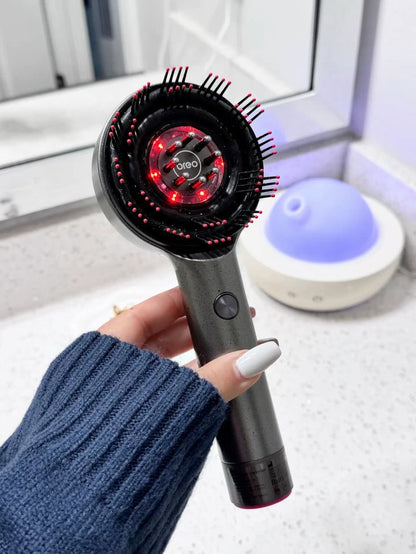 Electric Scalp Massager & Hair Care Brush with Red Light