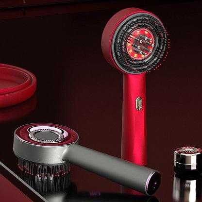 Electric Scalp Massager & Hair Care Brush with Red Light
