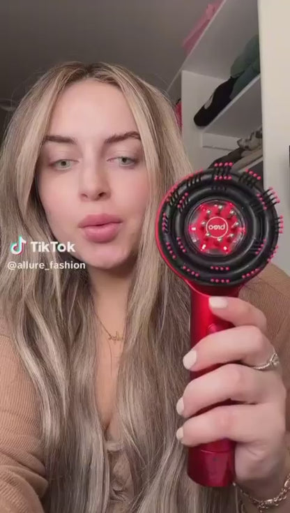 Electric Scalp Massager & Hair Care Brush with Red Light