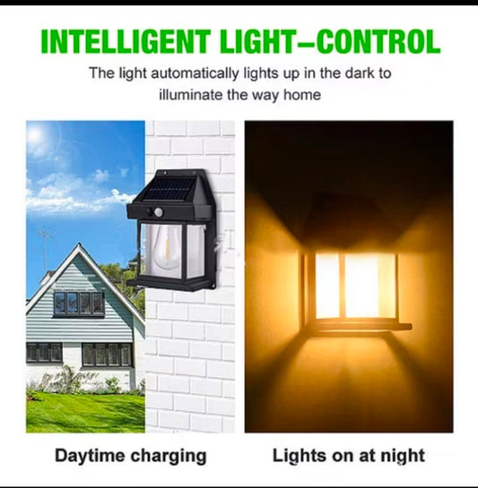 SolarGlow™ Outdoor Solar Wall Light – Waterproof Motion Sensor LED Fence Lamp
